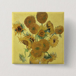 Chapa Cuadrada Girasoles de Vincent van Gogh el , 1888