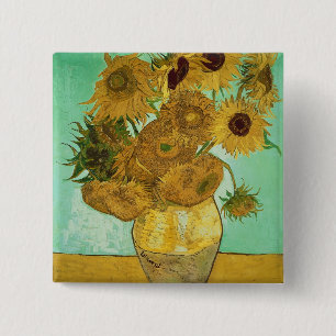 Chapa Cuadrada Girasoles de Vincent van Gogh el  , 1888