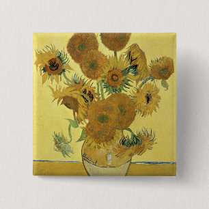 Chapa Cuadrada Girasoles de Vincent van Gogh el  , 1888