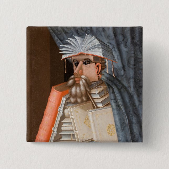 Chapa Cuadrada Giuseppe Arcimboldo - La bibliotecaria (Anverso)