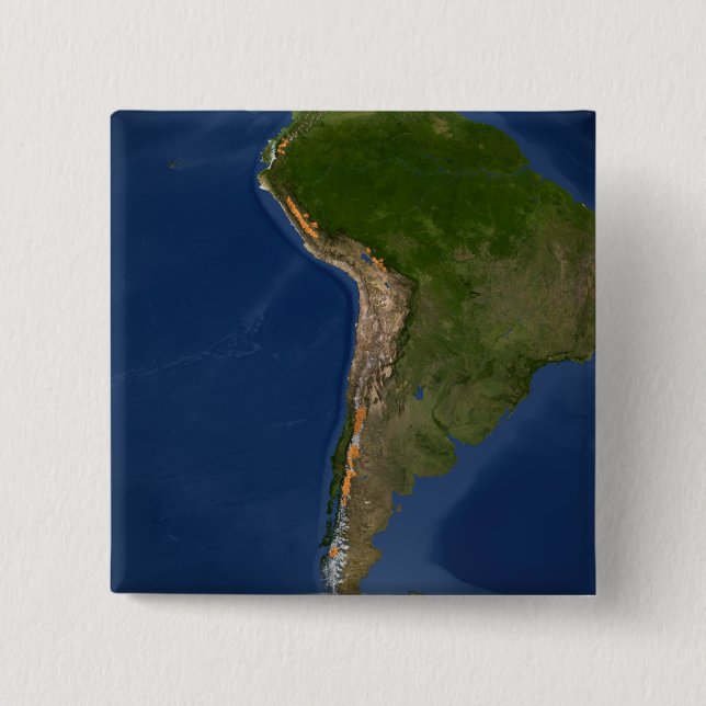 Chapa Cuadrada Glaciares de regiones de Sudamérica (Anverso)