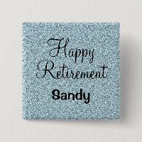 Glam Happy Retirement Blue Silver Purpurina Sparki