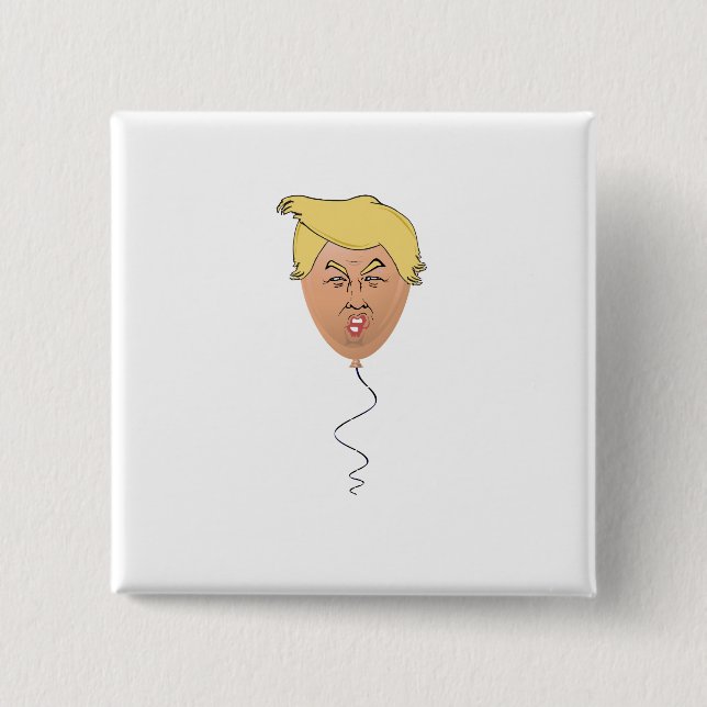 Chapa Cuadrada Globo de Donald Trump (Anverso)