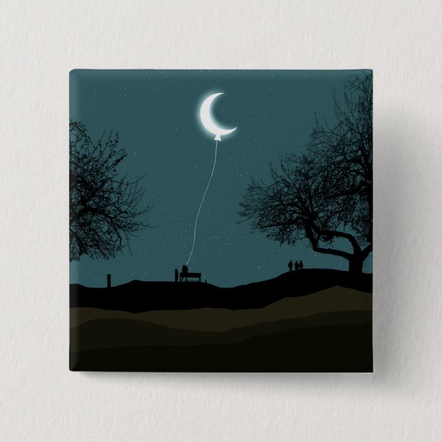 Chapa Cuadrada Globo lunar (Anverso)