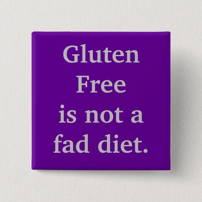 Chapa Cuadrada Gluten Freeis no una dieta de novedad (Anverso)