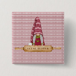 Chapa Cuadrada Gnome nórdico | Lefse Tester