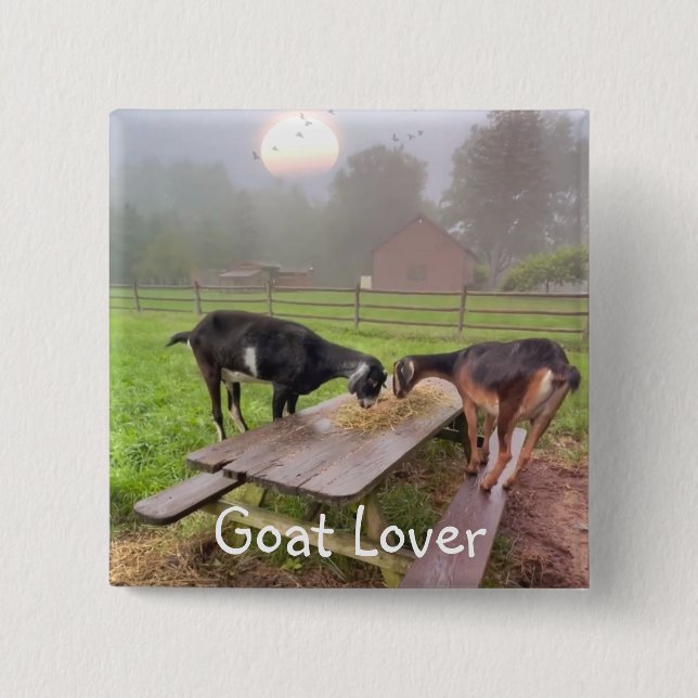 Chapa Cuadrada Goat Lover (Anverso)
