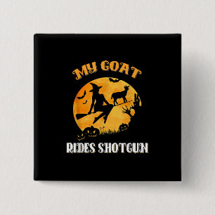 Chapa Cuadrada Goat Shotgun Scary Halloween