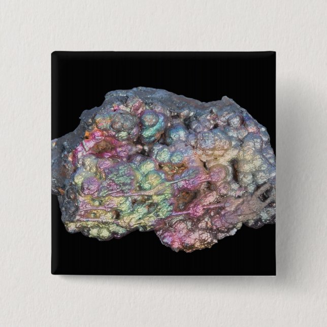 Chapa Cuadrada Goethite que muestra Iridescence (Anverso)