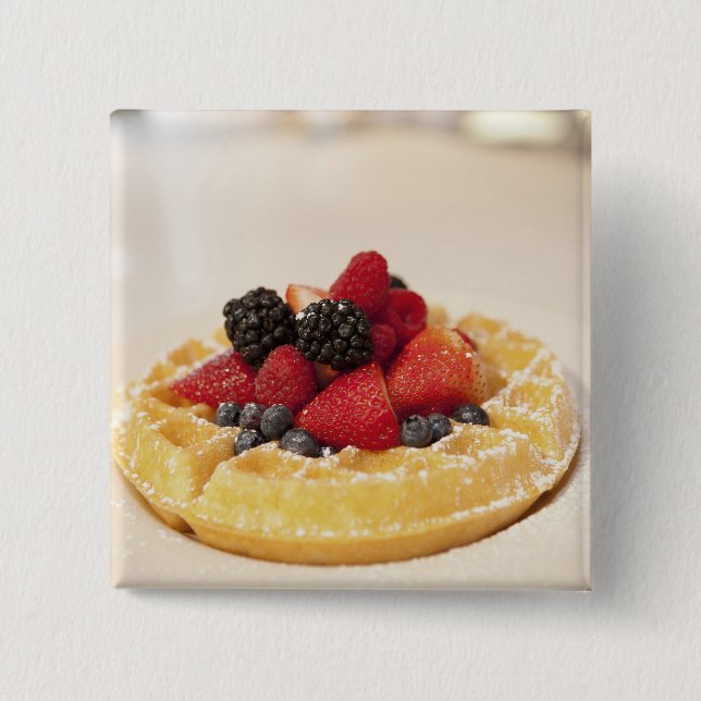 Chapa Cuadrada Gofre de fruta fresca (Anverso)