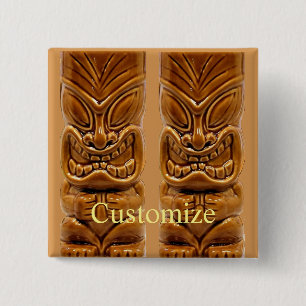 Chapa Cuadrada Gold Tiki Sculpture Thunder_Cove