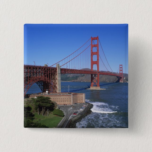 Chapa Cuadrada Golden Gate Bridge, San Francisco, California, 8 (Anverso)