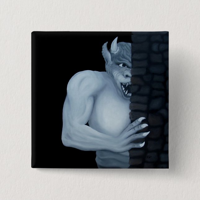 Chapa Cuadrada Golem - Gargoyle (Anverso)