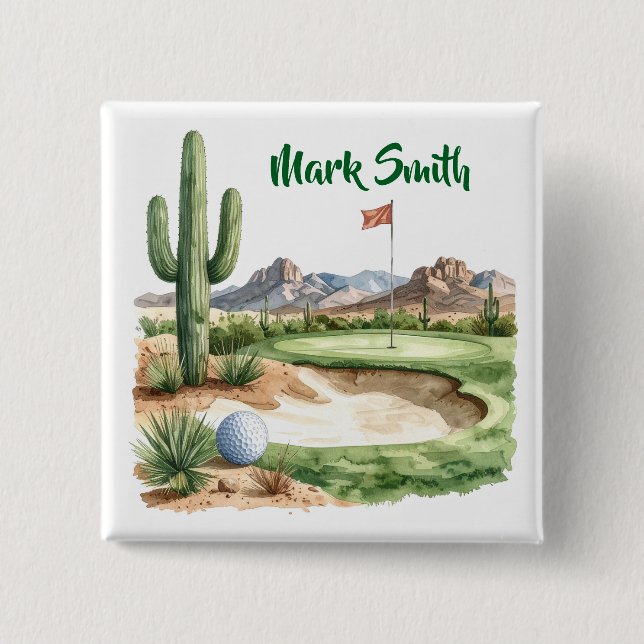 Chapa Cuadrada Golf en Arizona  (Anverso)