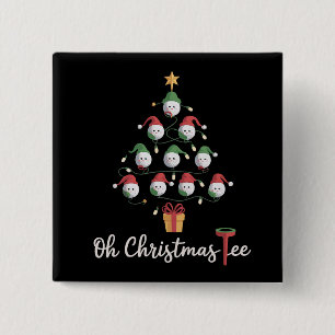 Chapa Cuadrada Golf Golfista Divertido Golfing Oh Navidad Tee