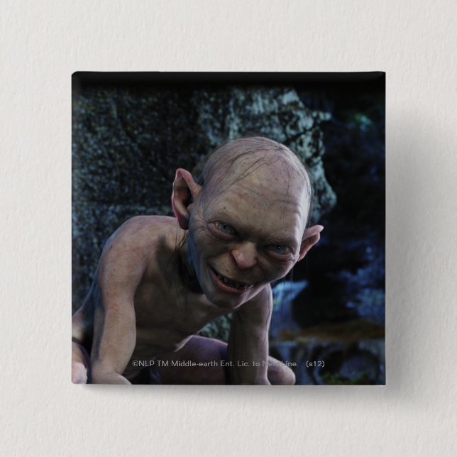 Chapa Cuadrada GOLLUM™ con sonrisa (Anverso)