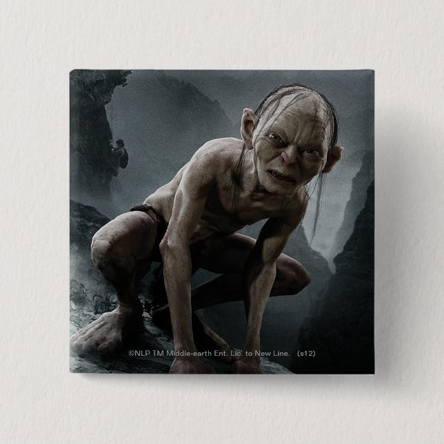 Chapa Cuadrada GOLLUM™ en una roca (Anverso)