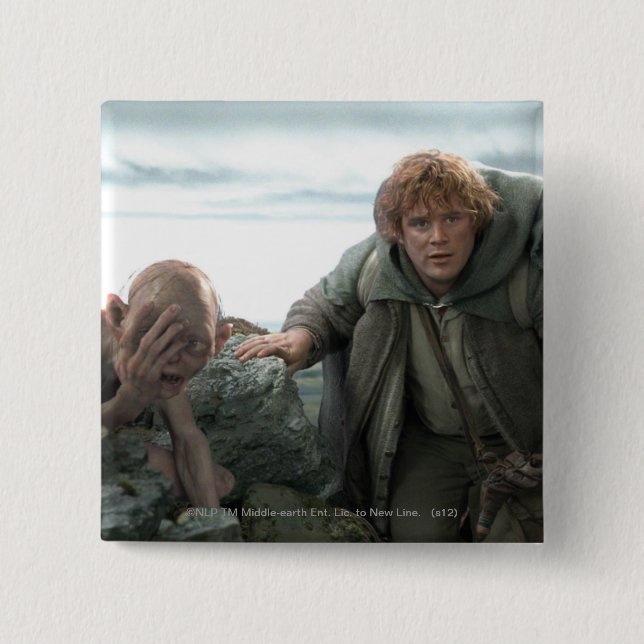 Chapa Cuadrada GOLLUM™ y Samwise (Anverso)