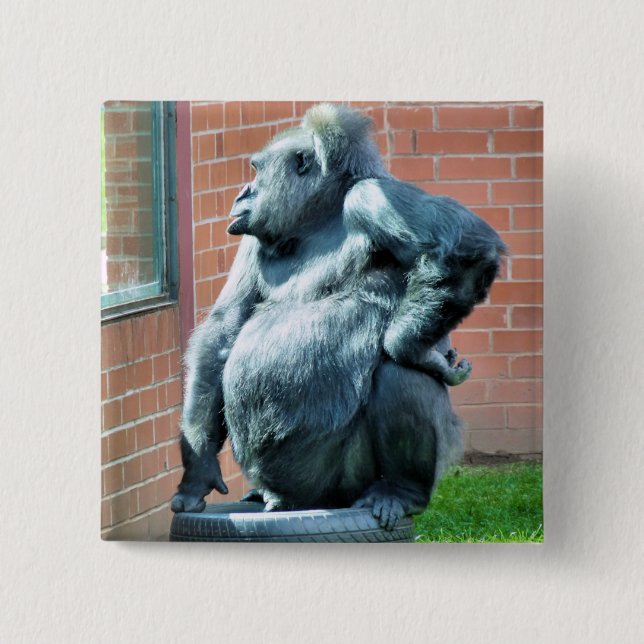 CHAPA CUADRADA GORILLAS (Anverso)