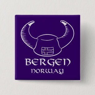 Chapa Cuadrada Gorra de Bergen Noruega Viking