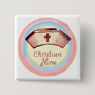 Chapa Cuadrada gorra de enfermera cristiana