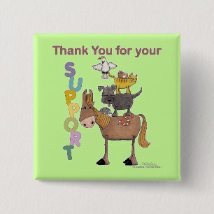 Chapa Cuadrada Gracias por su ayuda