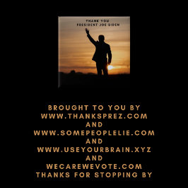 Chapa Cuadrada Gracias Presidente Joe Biden