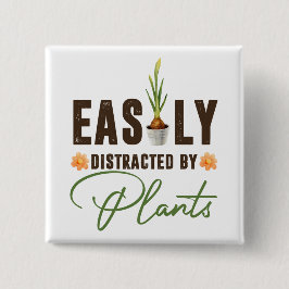 Chapa Cuadrada Gracioso fácilmente distraído por la maceta de las