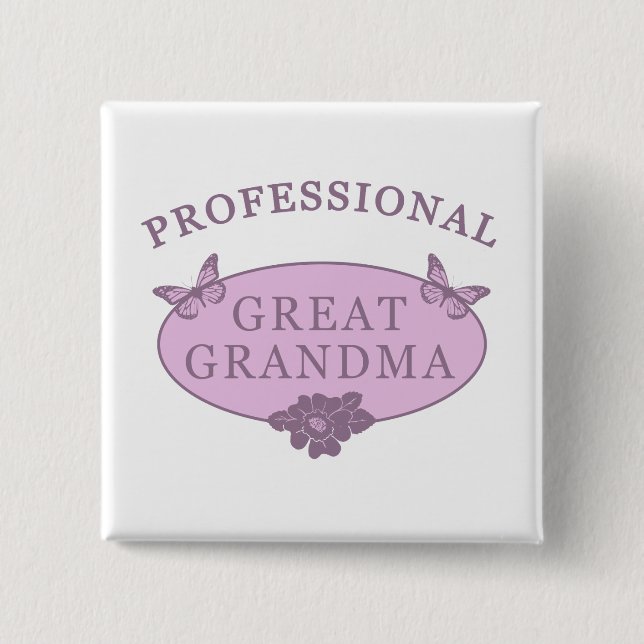Chapa Cuadrada Graciosos regalos de la Gran Abuela Gag (Anverso)