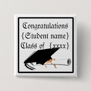 Chapa Cuadrada Grad Cap Tilt con Colores escolares