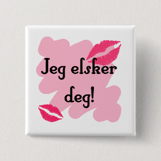 Chapa Cuadrada Grado del elsker de Jeg - noruego te amo