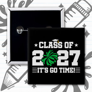 Chapa Cuadrada Graduación del Equipo de Porristas ¡Es hora! Clase