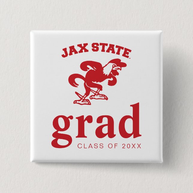Chapa Cuadrada Graduación en la Universidad Estatal de Jacksonvil (Anverso)