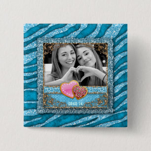 Chapa Cuadrada Graduación Gradada Graduada Gradosa Purpurina Foto