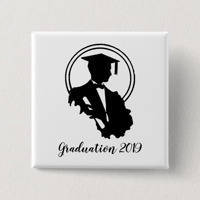 Chapa Cuadrada Graduación retro 2019 (Anverso)