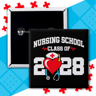 Chapa Cuadrada Graduado de la Escuela de enfermería 2028