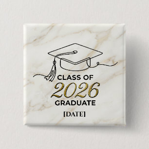 Chapa Cuadrada Graduation Class of 2026 / Pin Graduación