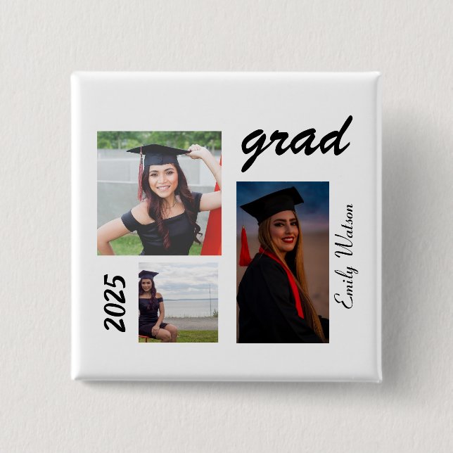 Chapa Cuadrada Graduation Grad 2025 personalized  (Anverso)
