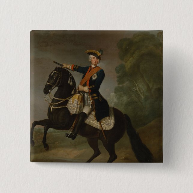 Chapa Cuadrada Graf von Schwerin de Kurt Cristóbal a caballo (Anverso)