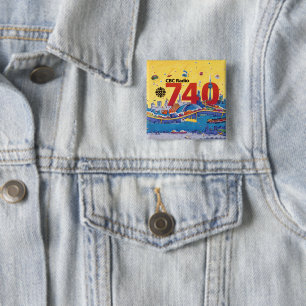 Chapa Cuadrada Gráfica de promoción de la CBC Radio 740 - 1980