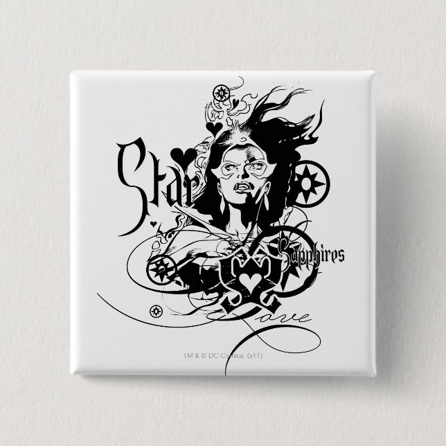 Chapa Cuadrada Gráfico 7 del zafiro de estrella (Anverso)