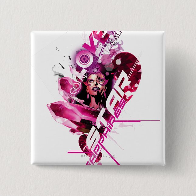 Chapa Cuadrada Gráfico 8 del zafiro de estrella (Anverso)