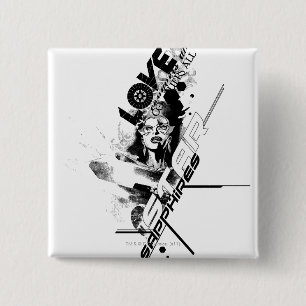 Chapa Cuadrada Gráfico 9 del zafiro de estrella