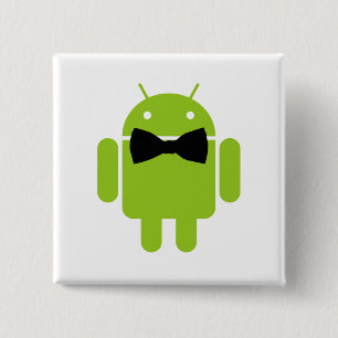 Chapa Cuadrada Gráfico androide formal del icono del robot