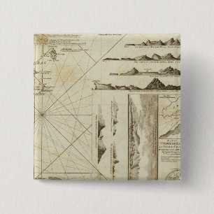 Chapa Cuadrada Gráfico de las Maderas y las Islas Canarias