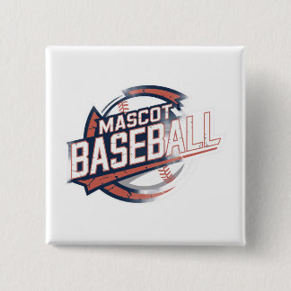 Chapa Cuadrada Gráfico Mascot Baseball