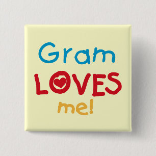 Chapa Cuadrada Gram me ama camisetas y regalos