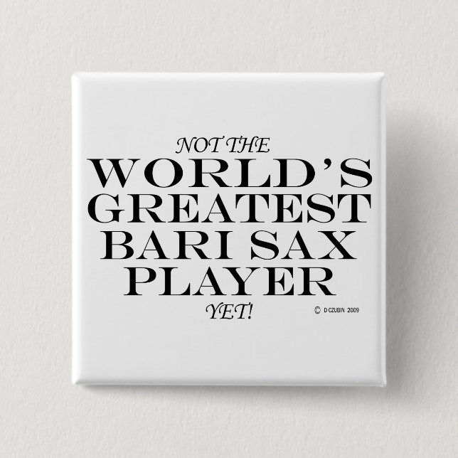 Chapa Cuadrada Gran Bari Sax Player aún (Anverso)