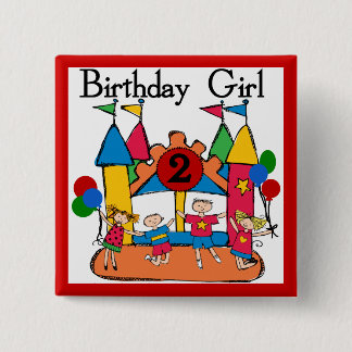 Chapa Cuadrada Gran Chica  2º cumpleaños camisetas y regalos