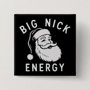 Chapa Cuadrada Gran Energía Nick Divertido Xmas Gordo Santa Claus